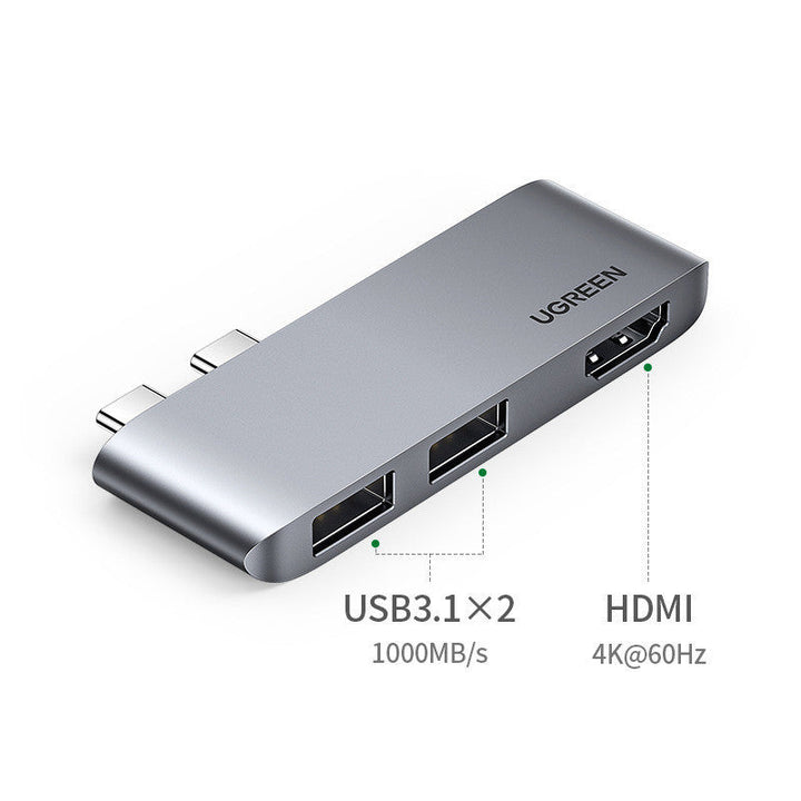 Greenlink Type-C Docking Station with 3 HDMI Ports and USB Lightning Converter