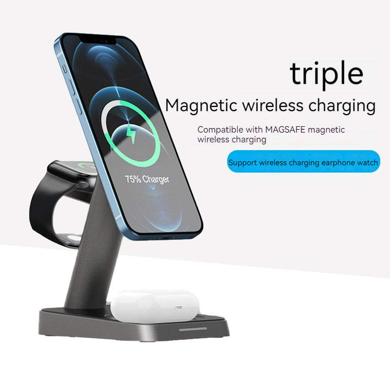 Three-in-One Vertical Wireless Charger for Phone and Watch