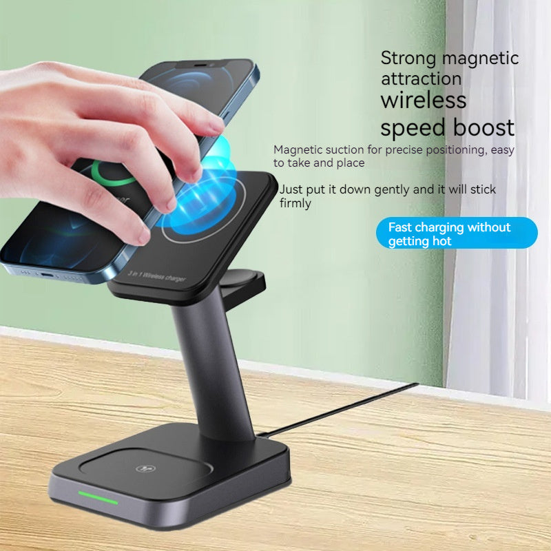 3-in-1 Vertical Wireless Charger for Phone and Watch