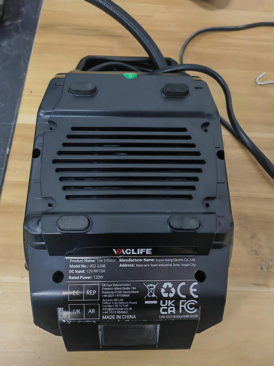 VacLife Air Compressor Tire Inflator