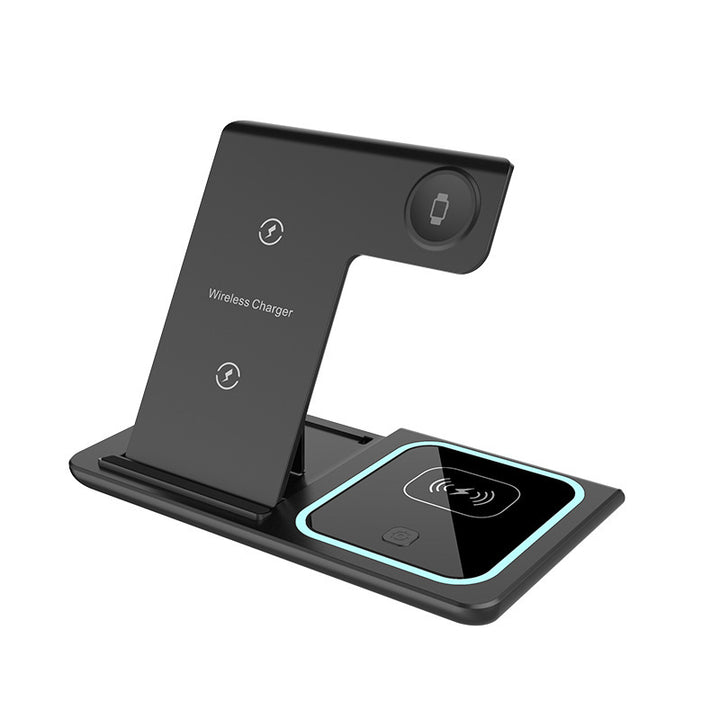 Three-in-One Foldable Wireless Charger with Ambience Light