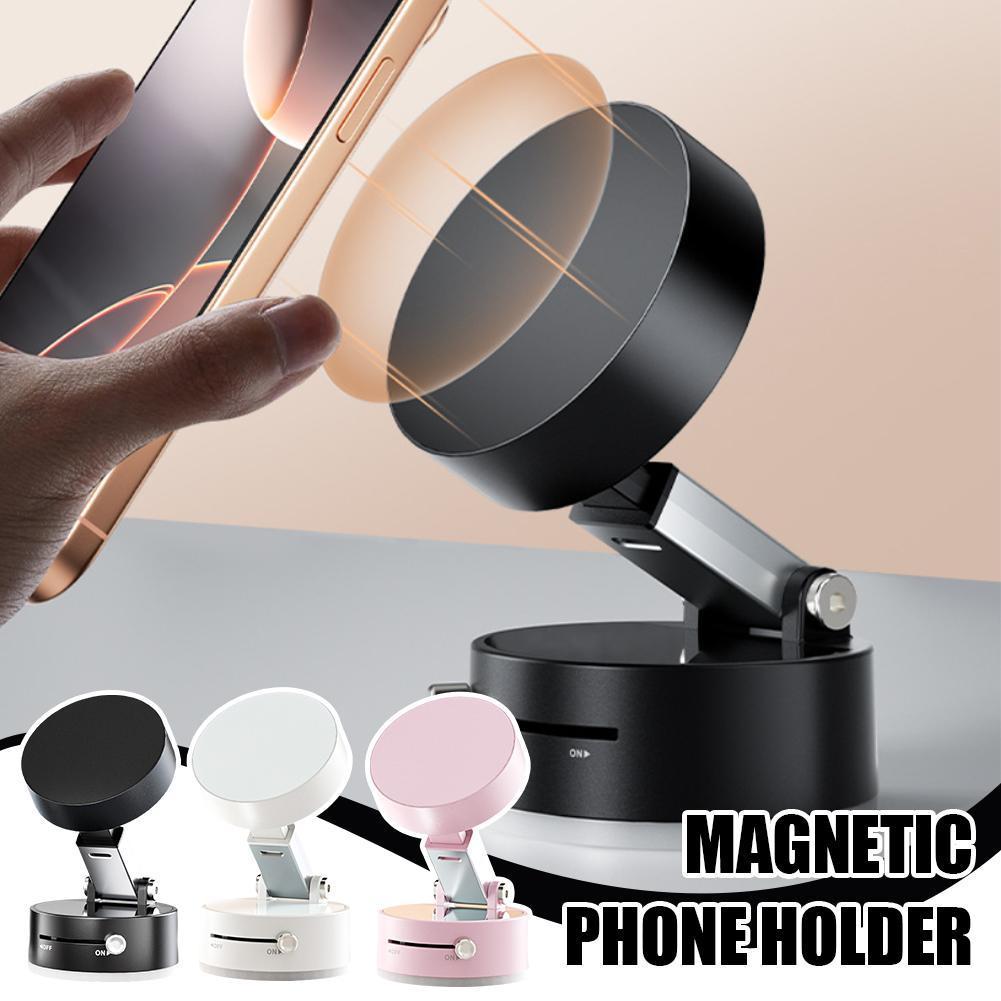 Foldable Magnetic Vacuum Car Phone Holder Foldable Suction Cup With Suction Cup