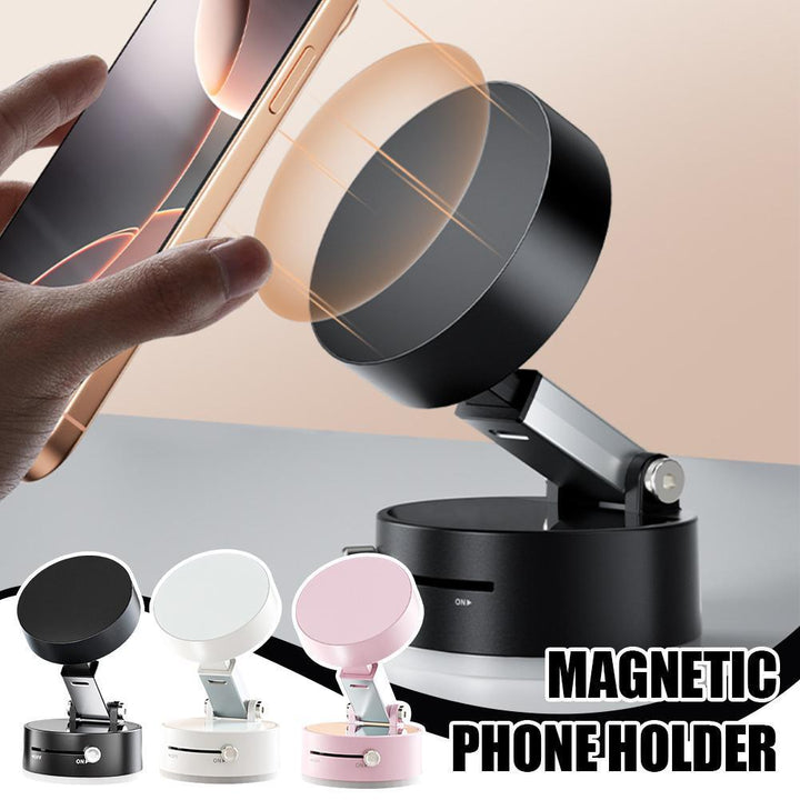 Foldable Magnetic Vacuum Car Phone Holder Foldable Suction Cup With Suction Cup